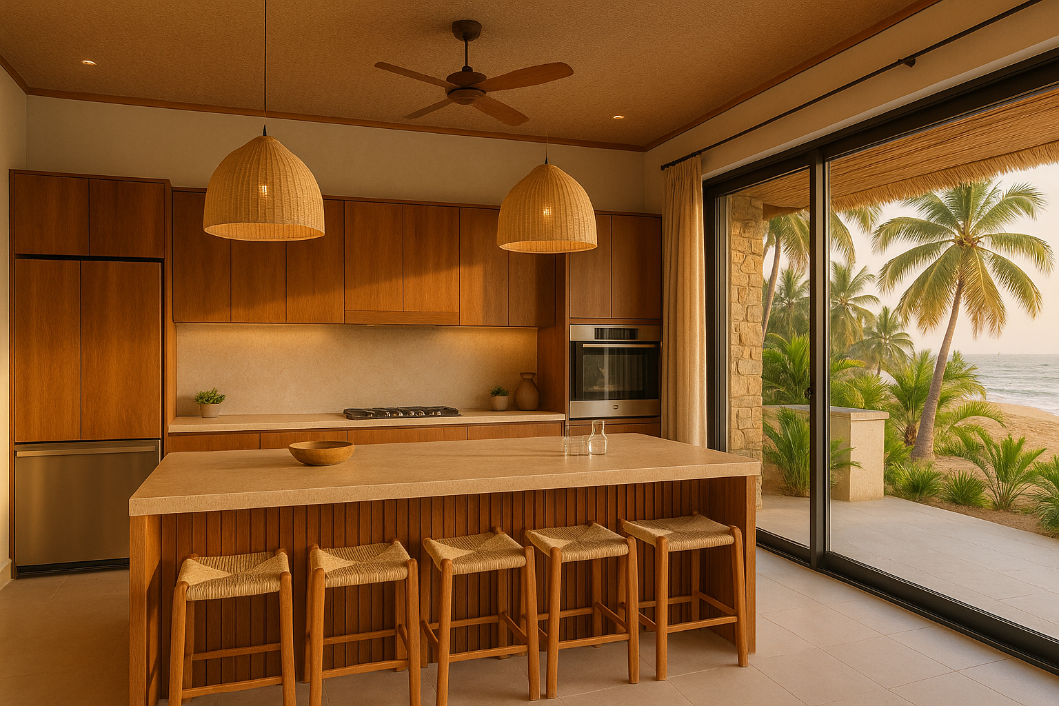 Luxury Beachfront Villa in Kokrobite - Kitchen Interior